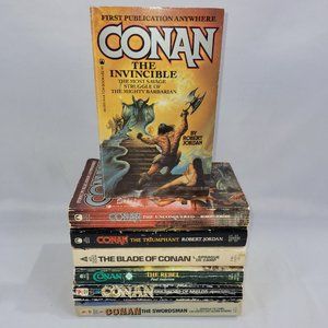 Robert E Howard Conan the Barbarian 1980s Vintage 7 Book Set Lot Tor Paperbacks